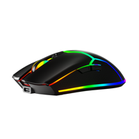 Ratón Óptico Inalámbrico RGB para Juegos, Portátil, 2.4G+BT, 3D, Ligero, Recargable Tipo C, para Computadora Portátil, Oficina, Negocios