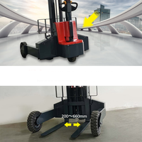 Chariot élévateur électrique tout-terrain Afuko 2 tonnes 3 mètres 4x4 24V avec batterie au plomb-acide télescopique, structure robuste, dimensions des fourches