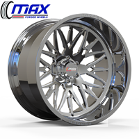 Jantes forgées à profil profond 24x12 26x14 28x14, chrome poli, roues 4x4 8x180 pour Chevy Silverado 2500 3500, pour GMC Sierra 2500HD