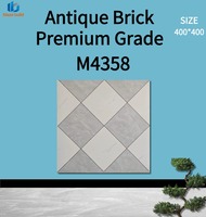 Carrelage Céramique Mat 400x400mm à Prix Usine avec Motif Veine de Marbre, Fonction Briques Réfractaires Modernes pour Intérieur Maison