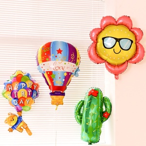 Décorations De Douche De bébé Ensemble Flamant <span class=keywords><strong>Cactus</strong></span> tournesol Ballons pour Bébé Anniversaire Décorations De Fête - Product Image 1