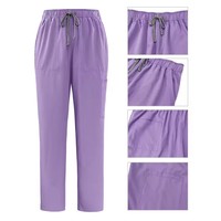 Ensemble de blouses médicales tendance à col en V avec pantalon droit extensible – Uniformes d'infirmière pour clinique