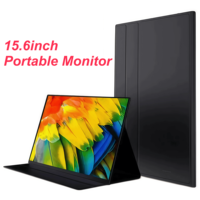 Moniteur portable IPS de 15,6 pouces avec étui de protection, écran portable FHD compatible avec Switch comme écran secondaire externe
