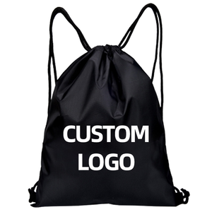 HongSheng Logo Promotion Fashion Nylon Sport Drawstring Gym Bag Backpack with Thermal Transfer Printing