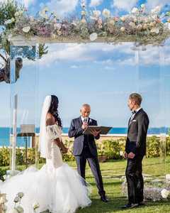 Decoración de Boda Personalizable de PVC Acrílico <span class=keywords><strong>Transparente</strong></span> con <span class=keywords><strong>Fondo</strong></span> de Arco BJ220102 para Salón de Bodas y Escenario - Product Image 2