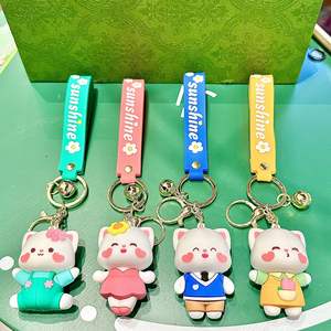 Профессионально настроить свой собственный мультипликационный персонаж с пользовательским рекламным логотипом персонажей любой формы Pvc3d мягкий силиконовый брелок - Product Image 5