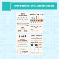 Affiches éducatives de mathématiques pour l'école primaire, décorations de classe matelassées pour garçons et filles, couloirs, tableaux d'affichage, salle d'étude à domicile