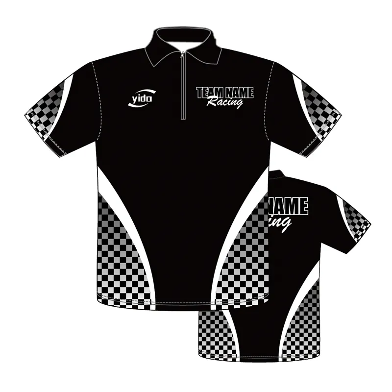 Free Design Motocross Jersey Personnalisé Sublimé Polyester Racing Pit Crew Shirt En Gros