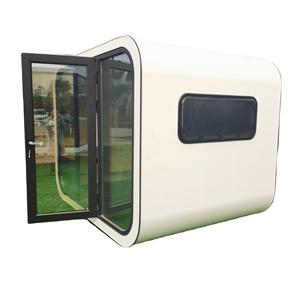 Cabina <span class=keywords><strong>de</strong></span> Oficina con Estructura <span class=keywords><strong>de</strong></span> Acero Ligero, Módulo <span class=keywords><strong>de</strong></span> Trabajo con Muebles Listos para Usar, Mini Jardín, Cabina Apple - Product Image 2