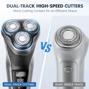 Afeitadora <span class=keywords><strong>Eléctrica</strong></span> Rotativa <span class=keywords><strong>de</strong></span> 3 Cabezales para Hombre, <span class=keywords><strong>con</strong></span> Pantalla LED, Recortadora Extraíble, Lavable, Recargable por USB, 150 Minutos <span class=keywords><strong>de</strong></span> Autonomía - Product Image 3