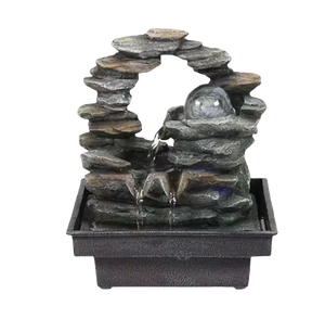 Coleção de Fontes de Resina para Jardim e Mesa, Fornecimento de Fábrica por Atacado com Diversos Estilos de Cascata e Decoração Zen - Product Image 6