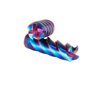 4F endmills màu xanh màu-ring mũi phay Cutter Tungsten thép Carbide CNC cơ khí 65hrc End Mills - Product Image 2