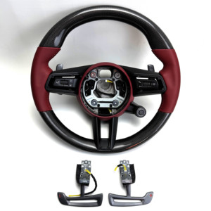 Volante de Fibra de Carbono para Porsche 718 911 991 992 GT2 GT3 GT4 Cayenne Macan Panamera, Plug and Play, OEM de Fábrica - Product Image 6