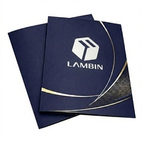 Sobre Plegable de Papel Couché para Presentaciones, con Ranura para Tarjetas de Visita, Impreso y Personalizado, para Uso en Oficina