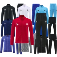 Jaket Sepak Bola Klub Pria Terbaru 2026, Bahan Bernapas Cepat Kering 100% Poliester, Ritsleting, Saku, Semua Model, Grosir