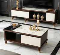 Meuble TV moderne de luxe personnalisé avec rangements et vitrines pour salon, ensemble de meubles de maison