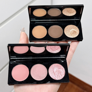 Palette Ombretti 3 <span class=keywords><strong>Colori</strong></span> Shimmer e Matte OEM ODM Private Label Nude Marrone Rosa Ombretto Personalizzato Cosmetici Trucco Ingrosso - Product Image 1