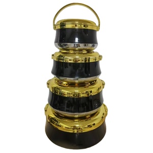 Biểu tượng tùy chỉnh 2.5L + 4.5L + 6.5L + 10.5L công suất lớn Bộ Quà Tặng nhà bếp với nắp đậy ABS + thép không gỉ thực phẩm ấm hơn thiết lập với nắp đậy - Product Image 2