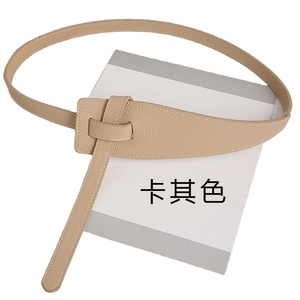 Pantalones <span class=keywords><strong>vaqueros</strong></span> mono abrigo moda Tie a Knot cinturón <span class=keywords><strong>de</strong></span> cuero genuino - Product Image 5