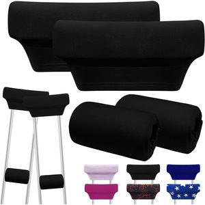 Coussin d'accoudoir universel pour béquilles, déambulateur, fauteuil roulant, housse de protection, coussin en éponge noir, 2 pièces - Product Image 1