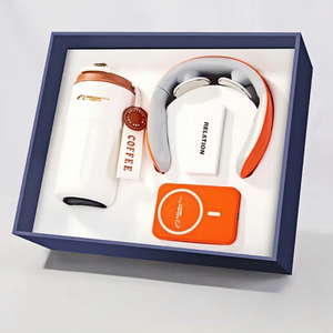 ชุดของขวัญบริษัท ของขวัญพนักงาน ของขวัญวีไอพี ของแจก  ที่รองคอ + กระติกน้ำสุญญากาศ + พาวเวอร์แบงค์แม่เหล็ก ชุดของขวัญองค์กร - Product Image 2