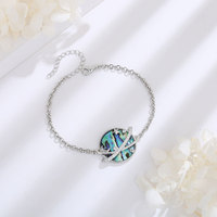 Bracelet en argent 925 pour femmes, bijou avec coquille d'abalone, galaxie, planètes, coloré, offre spéciale