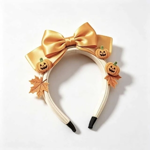 Pita Satin Oranye Labu Halloween Grosir 4cm untuk Dekorasi Pesta Rumah DIY - Product Image 6