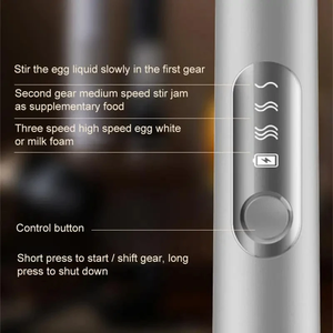 Espumador de leche eléctrico portátil – Espumador de café de 3 velocidades, batidor de huevos, mezclador de leche – Recargable por USB, diseño minimalista – para L - Product Image 5