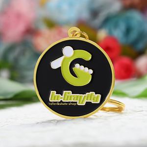 Llavero Personalizado con Logotipo, Redondo, de Metal, Chapado en Oro, de Doble Cara, para Empresas, de Aleación de Zinc - Product Image 2