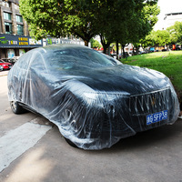 Housses de voiture jetables transparentes PE de haute qualité anti-poussière et étanche 20pcs Pack