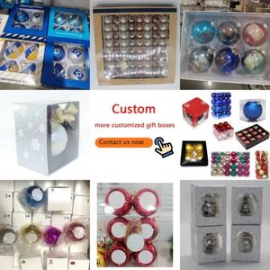Boules de Noël personnalisées en plastique vierges pour sublimation, décorations de Noël en gros - Product Image 3