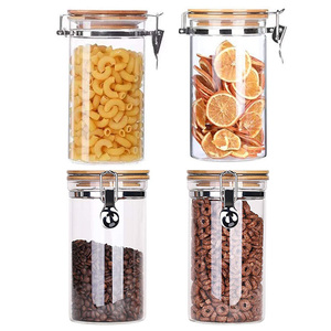 Nắp Đậy Nắp Lật Trang Trí Đóng Gói Thủy Tinh Mason Jar Kẹp Khóa Bản Lề Kín Khí Nắp Tre - Product Image 3