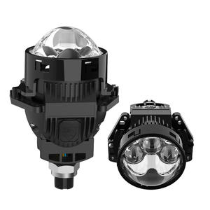 Lente de Proyector Bi-<span class=keywords><strong>LED</strong></span> OEM de 3 Pulgadas para Motocicleta y Piezas de Automóvil, Luz Alta y Baja de 65W, Corte Plano, Lente <span class=keywords><strong>LED</strong></span> de Tres Láseres - Product Image 1