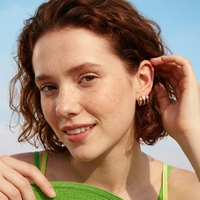 Boucles d'oreilles clous Dreamshow en zircon blanc double en forme de C avec pendentif marquise et coupes carrées, en acier inoxydable 316L, bijoux de créateur