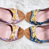 Scarpe da Donna con Tacco Alto a Stiletto, Punta Aperta, in Raso a Pois, con Fiocco, Logo Personalizzato, per Feste e Matrimoni, Disponibili in Vari Colori, Scarpe da Ballo