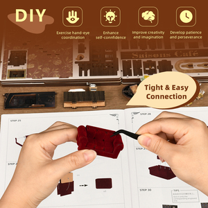 Minicity cuốn sách Nook Bộ dụng cụ cho người lớn và thanh thiếu niên, DIY thu nhỏ Dollhouse Kit - Product Image 6