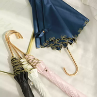Parapluie long et résistant de style japonais unique, personnalisé et tendance, avec poignée en métal