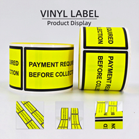 Rouleau d'autocollants en vinyle jaune personnalisés en gros avec bloc de notifications pour kits d'atelier, étiquetage de scellage et feuilles d'emballage pour utilisation en vrac