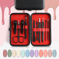 Ensemble de coupe-ongles de luxe 10-en-1 en acier inoxydable or rose avec ouverture large, portable, pour bébés et doigts