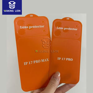 Nueva moda 2 en 1 antiarañazos <span class=keywords><strong>barato</strong></span> móvil pegatina trasera para Iphone17promax accesorios al por mayor lente mascota con borde de arco - Product Image 5