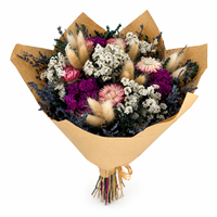 Bouquet de fleurs séchées mixtes botaniques, arrangement floral préservé fait main pour la décoration de la maison et de mariage, vente en gros