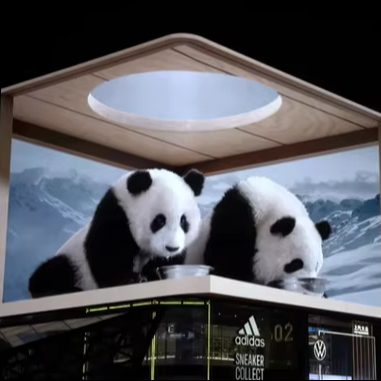 Naked Eye 3D P8 IP66 Waterproof Led Screen Outdoor for Landmark Advertising Video Wall Billboard