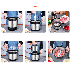 Hachoir Électrique Multifonctionnel Automatique en Acier Inoxydable Grande Capacité 3L 5L Personnalisé pour Viande et Aliments - Product Image 4