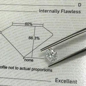 루스 다이아몬드 IGI 인증 실험실 성장 다이아몬드 타원형 약혼 반지 다이아몬드