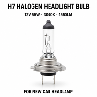 Bombilla Halógena H7 para Auto, 12V 55W, Temperatura de Color 3000K, 1550LM, para Autos Nuevos