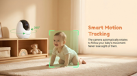 Monitor Inteligente para Bebés Anicebb con Luz Nocturna, Modo VOX, Recordatorio de Alimentación, Detección de Temperatura Ambiente, Cámara de Video para Bebés de 4.3 Pulgadas y 1080P