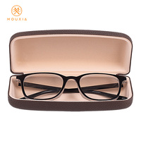 Accessoires : Étui rigide antichoc en fer à texture litchi pour lunettes, personnalisable avec votre marque, pour lunettes de vue et de soleil, option cadeau