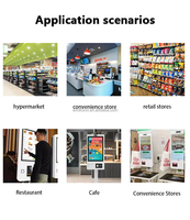 Caisse enregistreuse libre-service numérisation paiement Cash Alipay Machine de commande Kiosque libre-service pour restaurant