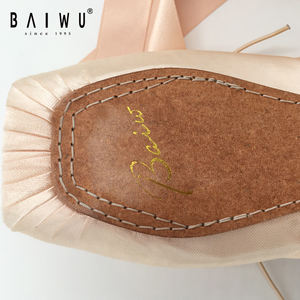 Zapatos de Baile de Ballet con Punta para Niñas, Modelo 116131009 Baiwu, de Piel Sintética Satinada, Color Rosa Suave, para Entrenamiento y Actuación - Product Image 6