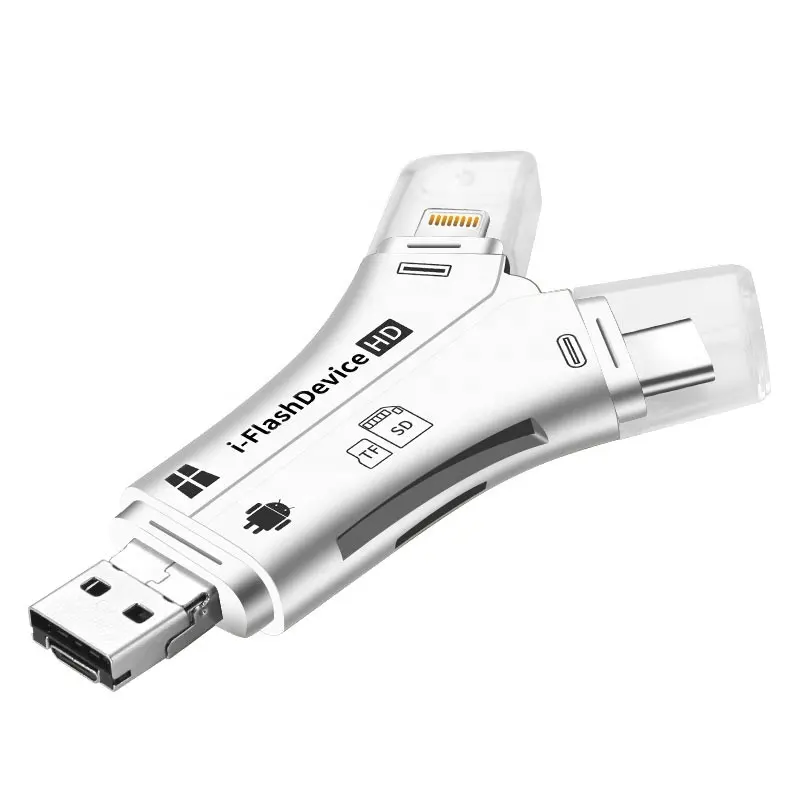 Otg USB flash Drive HD Oem Odm Logo and Customized Color High Speed Card Reader Union Technology for iphone/ ipad /Macbook
